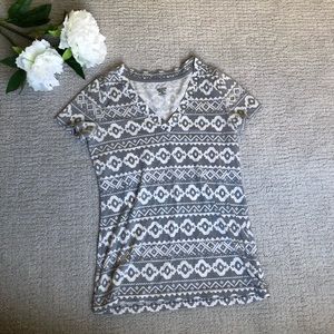 Grey & White Fun Pattern Tee